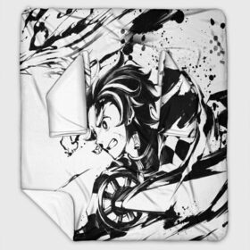 Плед с рукавами с принтом KIMETSU NO YAIBA в городе Новоалтайск, 100% полиэстер | Закругленные углы, все края обработаны. Ткань не мнется и не растягивается. Размер 170*145 | demon slayer | demon slayer: kimetsu no yaiba | kimetsu | kimetsu no yaiba | nezuko | slayer | tanjiro | клинок рассекающий демонов | незуко | танджиро | шинобу кочо