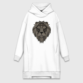Платье-худи хлопок с принтом Metallized Lion в городе Новоалтайск,  |  | голова льва | знак зодиака лев | знак льва | зодиак лев | лев | лев гороскоп | львиный | львиный портрет