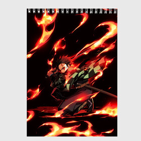 Скетчбук с принтом KIMETSU NO YAIBA в городе Новоалтайск, 100% бумага
 | 48 листов, плотность листов — 100 г/м2, плотность картонной обложки — 250 г/м2. Листы скреплены сверху удобной пружинной спиралью | Тематика изображения на принте: demon slayer | demon slayer: kimetsu no yaiba | kimetsu | kimetsu no yaiba | nezuko | slayer | tanjiro | клинок рассекающий демонов | незуко | танджиро | шинобу кочо