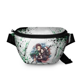 Поясная сумка 3D с принтом KIMETSU NO YAIBA в городе Новоалтайск, 100% полиэстер | плотная ткань, ремень с регулируемой длиной, внутри несколько карманов для мелочей, основное отделение и карман с обратной стороны сумки застегиваются на молнию | abstraction | demon slayer | geometry | kimetsu no yaiba | nezuko | shinobu | slayer | tanjiro | zenitsu | абстракция | геометрия | гию томиока | зенитсу | зенитцу | иноске хашибира | клинок рассекающий демонов | не | незуко | неон | соты | 