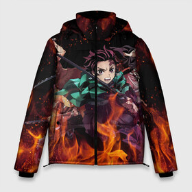 Мужская зимняя куртка 3D с принтом KIMETSU NO YAIBA в городе Новоалтайск, верх — 100% полиэстер; подкладка — 100% полиэстер; утеплитель — 100% полиэстер | длина ниже бедра, свободный силуэт Оверсайз. Есть воротник-стойка, отстегивающийся капюшон и ветрозащитная планка. 

Боковые карманы с листочкой на кнопках и внутренний карман на молнии. | demon slayer | demon slayer: kimetsu no yaiba | kimetsu | kimetsu no yaiba | nezuko | slayer | tanjiro | клинок рассекающий демонов | незуко | танджиро | шинобу кочо