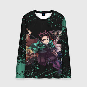 Мужской лонгслив 3D с принтом DEMON SLAYER KIMETSU NO YAIBA | КЛИНОК РАССЕКАЮЩИЙ ДЕМОНОВ в городе Новоалтайск, 100% полиэстер | длинные рукава, круглый вырез горловины, полуприлегающий силуэт | Тематика изображения на принте: demon slayer | kimetsu no yaiba | nezuko | shinobu | slayer | tanjiro | zenitsu | гию томиока | зенитсу | зенитцу | иноске хашибира | клинок рассекающий демонов | незуко | танджиро | шинобу кочо