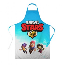 Фартук 3D с принтом brawl stars в городе Новоалтайск, 100% полиэстер | общий размер — 65 х 85 см, ширина нагрудника — 26 см, горловина — 53 см, длина завязок — 54 см, общий обхват в поясе — 173 см. Принт на завязках и на горловине наносится с двух сторон, на основной части фартука — только с внешней стороны | brawl stars | детские | игры | экшен