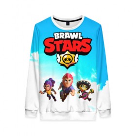 Женский свитшот 3D с принтом brawl stars в городе Новоалтайск, 100% полиэстер с мягким внутренним слоем | круглый вырез горловины, мягкая резинка на манжетах и поясе, свободная посадка по фигуре | brawl stars | детские | игры | экшен