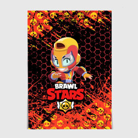 Постер с принтом BRAWL STARS MAX. в городе Новоалтайск, 100% бумага
 | бумага, плотность 150 мг. Матовая, но за счет высокого коэффициента гладкости имеет небольшой блеск и дает на свету блики, но в отличии от глянцевой бумаги не покрыта лаком | bib | brawl stars | bull | colt | crow | leon | leon shark | max | moba | sally leon | shark | акула | берли | биби | бравл старс | ворон | жанр | игра | кольт | леон | леон акула | макс | нита | спайк | шелли
