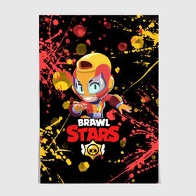 Постер с принтом BRAWL STARS MAX. в городе Новоалтайск, 100% бумага
 | бумага, плотность 150 мг. Матовая, но за счет высокого коэффициента гладкости имеет небольшой блеск и дает на свету блики, но в отличии от глянцевой бумаги не покрыта лаком | bib | brawl stars | bull | colt | crow | leon | leon shark | max | moba | sally leon | shark | акула | берли | биби | бравл старс | ворон | жанр | игра | кольт | леон | леон акула | макс | нита | спайк | шелли
