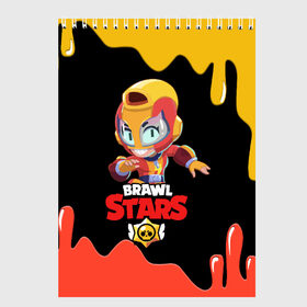 Скетчбук с принтом BRAWL STARS MAX в городе Новоалтайск, 100% бумага
 | 48 листов, плотность листов — 100 г/м2, плотность картонной обложки — 250 г/м2. Листы скреплены сверху удобной пружинной спиралью | bib | brawl stars | bull | colt | crow | leon | leon shark | max | moba | sally leon | shark | акула | берли | биби | бравл старс | ворон | жанр | игра | кольт | леон | леон акула | макс | нита | спайк | шелли