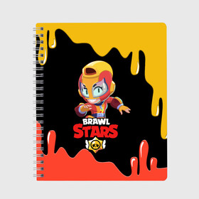 Тетрадь с принтом BRAWL STARS MAX в городе Новоалтайск, 100% бумага | 48 листов, плотность листов — 60 г/м2, плотность картонной обложки — 250 г/м2. Листы скреплены сбоку удобной пружинной спиралью. Уголки страниц и обложки скругленные. Цвет линий — светло-серый
 | bib | brawl stars | bull | colt | crow | leon | leon shark | max | moba | sally leon | shark | акула | берли | биби | бравл старс | ворон | жанр | игра | кольт | леон | леон акула | макс | нита | спайк | шелли