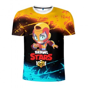 Мужская футболка 3D спортивная с принтом BRAWL STARS MAX. в городе Новоалтайск, 100% полиэстер с улучшенными характеристиками | приталенный силуэт, круглая горловина, широкие плечи, сужается к линии бедра | bib | brawl stars | bull | colt | crow | leon | leon shark | max | moba | sally leon | shark | акула | берли | биби | бравл старс | ворон | жанр | игра | кольт | леон | леон акула | макс | нита | спайк | шелли