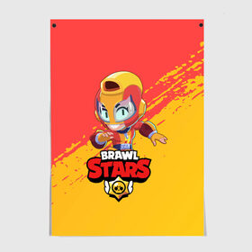 Постер с принтом BRAWL STARS MAX. в городе Новоалтайск, 100% бумага
 | бумага, плотность 150 мг. Матовая, но за счет высокого коэффициента гладкости имеет небольшой блеск и дает на свету блики, но в отличии от глянцевой бумаги не покрыта лаком | bib | brawl stars | bull | colt | crow | leon | leon shark | max | moba | sally leon | shark | акула | берли | биби | бравл старс | ворон | жанр | игра | кольт | леон | леон акула | макс | нита | спайк | шелли