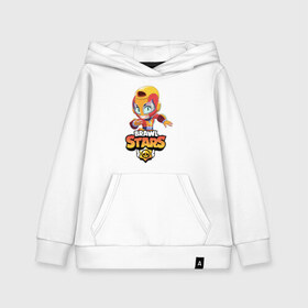 Детская толстовка хлопок с принтом BRAWL STARS MAX в городе Новоалтайск, 100% хлопок | Круглый горловой вырез, эластичные манжеты, пояс, капюшен | bib | brawl stars | bull | colt | crow | leon | leon shark | max | moba | sally leon | shark | акула | берли | биби | бравл старс | ворон | жанр | игра | кольт | леон | леон акула | макс | нита | спайк | шелли