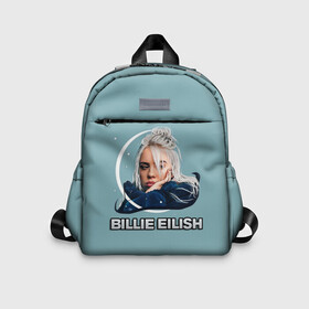 Детский рюкзак 3D с принтом BILLIE EILISH в городе Новоалтайск, 100% полиэстер | лямки с регулируемой длиной, сверху петелька, чтобы рюкзак можно было повесить на вешалку. Основное отделение закрывается на молнию, как и внешний карман. Внутри дополнительный карман. По бокам два дополнительных кармашка | ayelish | bad guy | bellyache | bilie eilish | bilie elish | billie | billie eilish | eilish | electronic | elish | music | били айлиш | билли айлиш | эйлиш | элиш