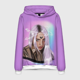 Мужская толстовка 3D с принтом BILLIE EILISH в городе Новоалтайск, 100% полиэстер | двухслойный капюшон со шнурком для регулировки, мягкие манжеты на рукавах и по низу толстовки, спереди карман-кенгуру с мягким внутренним слоем. | ayelish | bad guy | bellyache | bilie eilish | bilie elish | billie | billie eilish | eilish | electronic | elish | music | били айлиш | билли айлиш | эйлиш | элиш