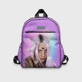 Детский рюкзак 3D с принтом BILLIE EILISH в городе Новоалтайск, 100% полиэстер | лямки с регулируемой длиной, сверху петелька, чтобы рюкзак можно было повесить на вешалку. Основное отделение закрывается на молнию, как и внешний карман. Внутри дополнительный карман. По бокам два дополнительных кармашка | ayelish | bad guy | bellyache | bilie eilish | bilie elish | billie | billie eilish | eilish | electronic | elish | music | били айлиш | билли айлиш | эйлиш | элиш