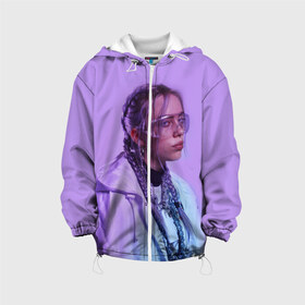 Детская куртка 3D с принтом BILLIE EILISH в городе Новоалтайск, 100% полиэстер | застежка — молния, подол и капюшон оформлены резинкой с фиксаторами, по бокам — два кармана без застежек, один потайной карман на груди, плотность верхнего слоя — 90 г/м2; плотность флисового подклада — 260 г/м2 | ayelish | bad guy | bellyache | bilie eilish | bilie elish | billie | billie eilish | eilish | electronic | elish | music | били айлиш | билли айлиш | эйлиш | элиш