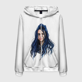 Мужская толстовка 3D на молнии с принтом BILLIE EILISH в городе Новоалтайск, 100% полиэстер | длина до линии бедра, манжеты и пояс оформлены мягкой тканевой резинкой, двухслойный капюшон со шнурком для регулировки, спереди молния, по бокам два кармана | ayelish | bad guy | bellyache | bilie eilish | bilie elish | billie | billie eilish | eilish | electronic | elish | music | били айлиш | билли айлиш | эйлиш | элиш