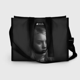 Сумка-шоппер 3D с принтом BILLIE EILISH в городе Новоалтайск, 100% полиэстер | застегивается на металлическую кнопку; внутренний карман застегивается на молнию. Стенки укреплены специальным мягким материалом, чтобы защитить содержимое от несильных ударов
 | ayelish | bad guy | bellyache | bilie eilish | bilie elish | billie | billie eilish | eilish | electronic | elish | music | били айлиш | билли айлиш | эйлиш | элиш