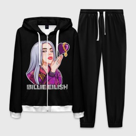 Мужской костюм 3D с принтом BILLIE EILISH в городе Новоалтайск, 100% полиэстер | Манжеты и пояс оформлены тканевой резинкой, двухслойный капюшон со шнурком для регулировки, карманы спереди | ayelish | bad guy | bellyache | bilie eilish | bilie elish | billie | billie eilish | eilish | electronic | elish | music | били айлиш | билли айлиш | эйлиш | элиш
