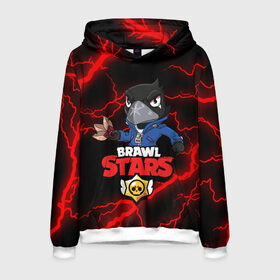 Мужская толстовка 3D с принтом BRAWL STARS CROW в городе Новоалтайск, 100% полиэстер | двухслойный капюшон со шнурком для регулировки, мягкие манжеты на рукавах и по низу толстовки, спереди карман-кенгуру с мягким внутренним слоем. | Тематика изображения на принте: brawl stars | crow | leon | leon shark | sally leon | shark | stars | акула | берли | ворон | леон | леон акула | спайк | эль примо