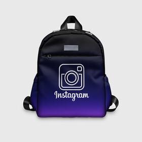 Детский рюкзак 3D с принтом INSTAGRAM в городе Новоалтайск, 100% полиэстер | лямки с регулируемой длиной, сверху петелька, чтобы рюкзак можно было повесить на вешалку. Основное отделение закрывается на молнию, как и внешний карман. Внутри дополнительный карман. По бокам два дополнительных кармашка | Тематика изображения на принте: insta | instagram | instagramm | social | видео | инста | инстаграм | инстаграмм | приложение | социальная сеть | фото