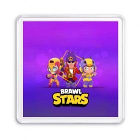 Магнит 55*55 с принтом Brawl Stars в городе Новоалтайск, Пластик | Размер: 65*65 мм; Размер печати: 55*55 мм | bo | brawl | brock | bull | colt | dynamike | elprimo | jessie | leon | moba | nita | shelly | stars | бо | брок | булл | джесси | динамайк | кольт | леон | нита | шелли | эльпримо