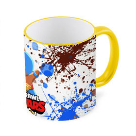 Кружка с принтом BRAWL STARS EL BROWN. в городе Новоалтайск, керамика | ёмкость 330 мл | Тематика изображения на принте: bib | brawl stars | colt | crow | el brown | leon | leon shark | max | moba | sally leon | shark | акула | берли | биби | бравл старс | браун | ворон | жанр | игра | кольт | леон | леон акула | макс | нита | шелли