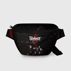 Поясная сумка 3D с принтом Slipknot в городе Новоалтайск, 100% полиэстер | плотная ткань, ремень с регулируемой длиной, внутри несколько карманов для мелочей, основное отделение и карман с обратной стороны сумки застегиваются на молнию | slipknot | металл | музыка | рок | слипкнот