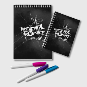 Блокнот с принтом MY CHEMICAL ROMANCE в городе Новоалтайск, 100% бумага | 48 листов, плотность листов — 60 г/м2, плотность картонной обложки — 250 г/м2. Листы скреплены удобной пружинной спиралью. Цвет линий — светло-серый
 | Тематика изображения на принте: music | my chemical romance | rock | боб брайар | джеймс дьюис | джерард уэи | май чемикал романс | майки уэи | музыка | рок | рэй торо | фрэнк айеро
