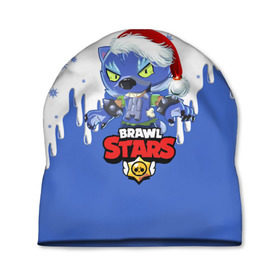 Шапка 3D с принтом BRAWL STARS ОБОРОТЕНЬ LEON. в городе Новоалтайск, 100% полиэстер | универсальный размер, печать по всей поверхности изделия | brawl stars | leon | moba | бравл старс | жанр | игра | леон | оборотень | оборотень leon