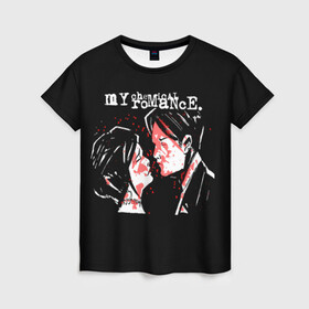 Женская футболка 3D с принтом My Chemical Romance MCR в городе Новоалтайск, 100% полиэфир ( синтетическое хлопкоподобное полотно) | прямой крой, круглый вырез горловины, длина до линии бедер | music | my chemical romance | rock | боб брайар | джеймс дьюис | джерард уэи | майки уэи | музыка | рок | рэй торо | фрэнк айеро