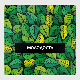 Магнитный плакат 3Х3 с принтом Молодость/глупость в городе Новоалтайск, Полимерный материал с магнитным слоем | 9 деталей размером 9*9 см | глупость | жизнь | зелень | листья | молодость | надпись