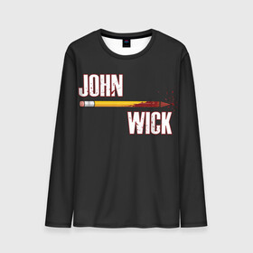 Мужской лонгслив 3D с принтом John Wick в городе Новоалтайск, 100% полиэстер | длинные рукава, круглый вырез горловины, полуприлегающий силуэт | baba yaga | chapter | franchise | halle berry | john wick | keanu reeves | parabellum | баба яга | глава | джон уик 3 | киану ривз | парабеллум | франшиза