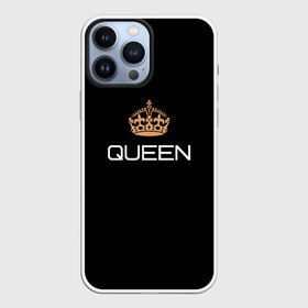 Чехол для iPhone 13 Pro Max с принтом Королева в городе Новоалтайск,  |  | Тематика изображения на принте: для двоих | королева | корона | парные | подарок девушке | подарок ей | подарок жене