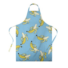 Фартук 3D с принтом Banana art в городе Новоалтайск, 100% полиэстер | общий размер — 65 х 85 см, ширина нагрудника — 26 см, горловина — 53 см, длина завязок — 54 см, общий обхват в поясе — 173 см. Принт на завязках и на горловине наносится с двух сторон, на основной части фартука — только с внешней стороны | banana | pop art | банан | бананы | поп арт