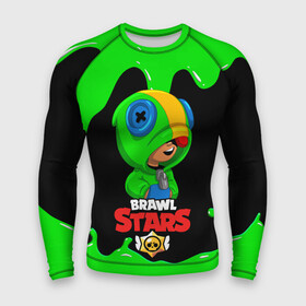 Мужской рашгард 3D с принтом BRAWL STARS LEON. в городе Новоалтайск,  |  | bib | brawl stars | colt | crow | el brown | leon | leon shark | max | moba | sally leon | shark | акула | берли | биби | бравл старс | браун | ворон | жанр | игра | кольт | леон | леон акула | макс | нита | шелли