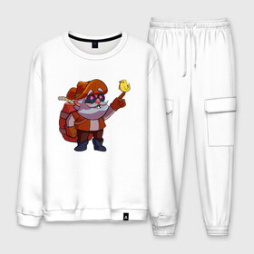 Мужской костюм хлопок с принтом Dynamike Brawl Stars в городе Новоалтайск, 100% хлопок | на свитшоте круглая горловина, мягкая резинка по низу. Брюки заужены к низу, на них два вида карманов: два “обычных” по бокам и два объемных, с клапанами, расположенные ниже линии бедра. Брюки с мягкой трикотажной резинкой на поясе и по низу штанин. В поясе для дополнительного комфорта — широкие завязки | brawl | brawl st | brawl stars | colt | dynamike | game | leon | logo | mobo | poco | shelly | stars | бравл | динамайк | игра | игры | кольт | леон | лого | мобильные игры | надпись | поко | старс | шелли