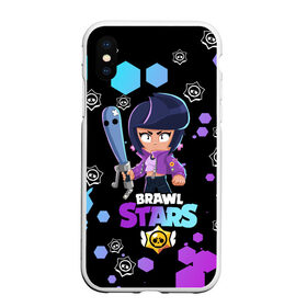Чехол для iPhone XS Max матовый с принтом BRAWL STARS BIBI в городе Новоалтайск, Силикон | Область печати: задняя сторона чехла, без боковых панелей | Тематика изображения на принте: bib | brawl stars | colt | crow | el brown | leon | leon shark | max | moba | sally leon | shark | акула | берли | биби | бравл старс | браун | ворон | жанр | игра | кольт | леон | леон акула | макс | нита | шелли