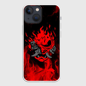 Чехол для iPhone 13 mini с принтом CYBERPUNK 2077 KEANU REEVES в городе Новоалтайск,  |  | bright | cd project red | cyberpunk 2077 | fire | flame | heat | keanu reeves | light | samurai | wildfire | искры | киану ривз | киберпанк 2077 | огненный | огонь | пламя | пожар | самураи