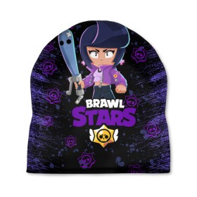 Шапка 3D с принтом BRAWL STARS BIBI. в городе Новоалтайск, 100% полиэстер | универсальный размер, печать по всей поверхности изделия | Тематика изображения на принте: bib | brawl stars | colt | crow | el brown | leon | leon shark | max | moba | sally leon | shark | акула | берли | биби | бравл старс | браун | ворон | жанр | игра | кольт | леон | леон акула | макс | нита | шелли