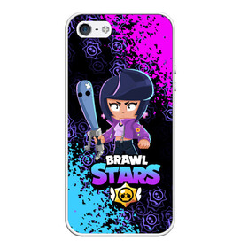 Чехол для iPhone 5/5S матовый BRAWL STARS BIBI: в городе Новоалтайск, Силикон | Область печати: задняя сторона чехла, без боковых панелей | bib | brawl stars | colt | crow | el brown | leon | leon shark | max | moba | sally leon | shark | акула | берли | биби | бравл старс | браун | ворон | жанр | игра | кольт | леон | леон акула | макс | нита | шелли