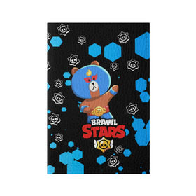 Обложка для паспорта матовая кожа с принтом BRAWL STARS EL BROWN. в городе Новоалтайск, натуральная матовая кожа | размер 19,3 х 13,7 см; прозрачные пластиковые крепления | bib | brawl stars | colt | crow | el brown | leon | leon shark | max | moba | sally leon | shark | акула | берли | биби | бравл старс | браун | ворон | жанр | игра | кольт | леон | леон акула | макс | нита | шелли