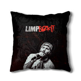 Подушка 3D с принтом Limp Bizkit в городе Новоалтайск, наволочка – 100% полиэстер, наполнитель – холлофайбер (легкий наполнитель, не вызывает аллергию). | состоит из подушки и наволочки. Наволочка на молнии, легко снимается для стирки | limp bizkit | лимп бискит | музыка | рок
