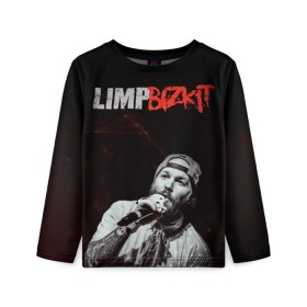 Детский лонгслив 3D с принтом Limp Bizkit в городе Новоалтайск, 100% полиэстер | длинные рукава, круглый вырез горловины, полуприлегающий силуэт
 | limp bizkit | лимп бискит | музыка | рок