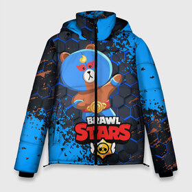 Мужская зимняя куртка 3D с принтом BRAWL STARS EL BROWN в городе Новоалтайск, верх — 100% полиэстер; подкладка — 100% полиэстер; утеплитель — 100% полиэстер | длина ниже бедра, свободный силуэт Оверсайз. Есть воротник-стойка, отстегивающийся капюшон и ветрозащитная планка. 

Боковые карманы с листочкой на кнопках и внутренний карман на молнии. | bib | brawl stars | colt | crow | el brown | leon | leon shark | max | moba | sally leon | shark | акула | берли | биби | бравл старс | браун | ворон | жанр | игра | кольт | леон | леон акула | макс | нита | шелли