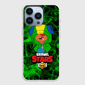 Чехол для iPhone 13 Pro с принтом BRAWL STARS LEON. в городе Новоалтайск,  |  | Тематика изображения на принте: bib | brawl stars | colt | crow | el brown | leon | leon shark | max | moba | sally leon | shark | акула | берли | биби | бравл старс | браун | ворон | жанр | игра | кольт | леон | леон акула | макс | нита | шелли