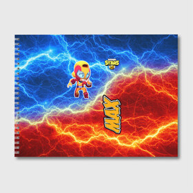 Альбом для рисования с принтом Brawl Stars (Мах) в городе Новоалтайск, 100% бумага
 | матовая бумага, плотность 200 мг. | Тематика изображения на принте: brawl | moba | stars | supercell | игра | мах