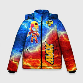 Зимняя куртка для мальчиков 3D с принтом Brawl Stars (Мах) в городе Новоалтайск, ткань верха — 100% полиэстер; подклад — 100% полиэстер, утеплитель — 100% полиэстер | длина ниже бедра, удлиненная спинка, воротник стойка и отстегивающийся капюшон. Есть боковые карманы с листочкой на кнопках, утяжки по низу изделия и внутренний карман на молнии. 

Предусмотрены светоотражающий принт на спинке, радужный светоотражающий элемент на пуллере молнии и на резинке для утяжки | Тематика изображения на принте: brawl | moba | stars | supercell | игра | мах