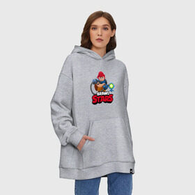 Худи SuperOversize хлопок с принтом Pam From Brawl Stars в городе Новоалтайск, 70% хлопок, 30% полиэстер, мягкий начес внутри | карман-кенгуру, эластичная резинка на манжетах и по нижней кромке, двухслойный капюшон
 | brawl | brawl st | brawl stars | colt | dynamike | game | leon | logo | mobo | poco | shelly | stars | бравл | динамайк | игра | игры | кольт | леон | лого | мобильные игры | надпись | поко | старс | шелли