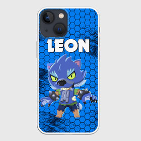 Чехол для iPhone 13 mini с принтом BRAWL STARS LEON ОБОРОТЕНЬ. в городе Новоалтайск,  |  | bib | brawl stars | colt | crow | el brown | leon | leon shark | max | moba | sally leon | shark | акула | берли | биби | бравл старс | браун | ворон | жанр | игра | кольт | леон | леон акула | макс | нита | шелли