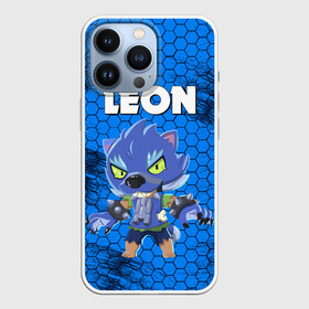 Чехол для iPhone 13 Pro с принтом BRAWL STARS LEON ОБОРОТЕНЬ. в городе Новоалтайск,  |  | Тематика изображения на принте: bib | brawl stars | colt | crow | el brown | leon | leon shark | max | moba | sally leon | shark | акула | берли | биби | бравл старс | браун | ворон | жанр | игра | кольт | леон | леон акула | макс | нита | шелли